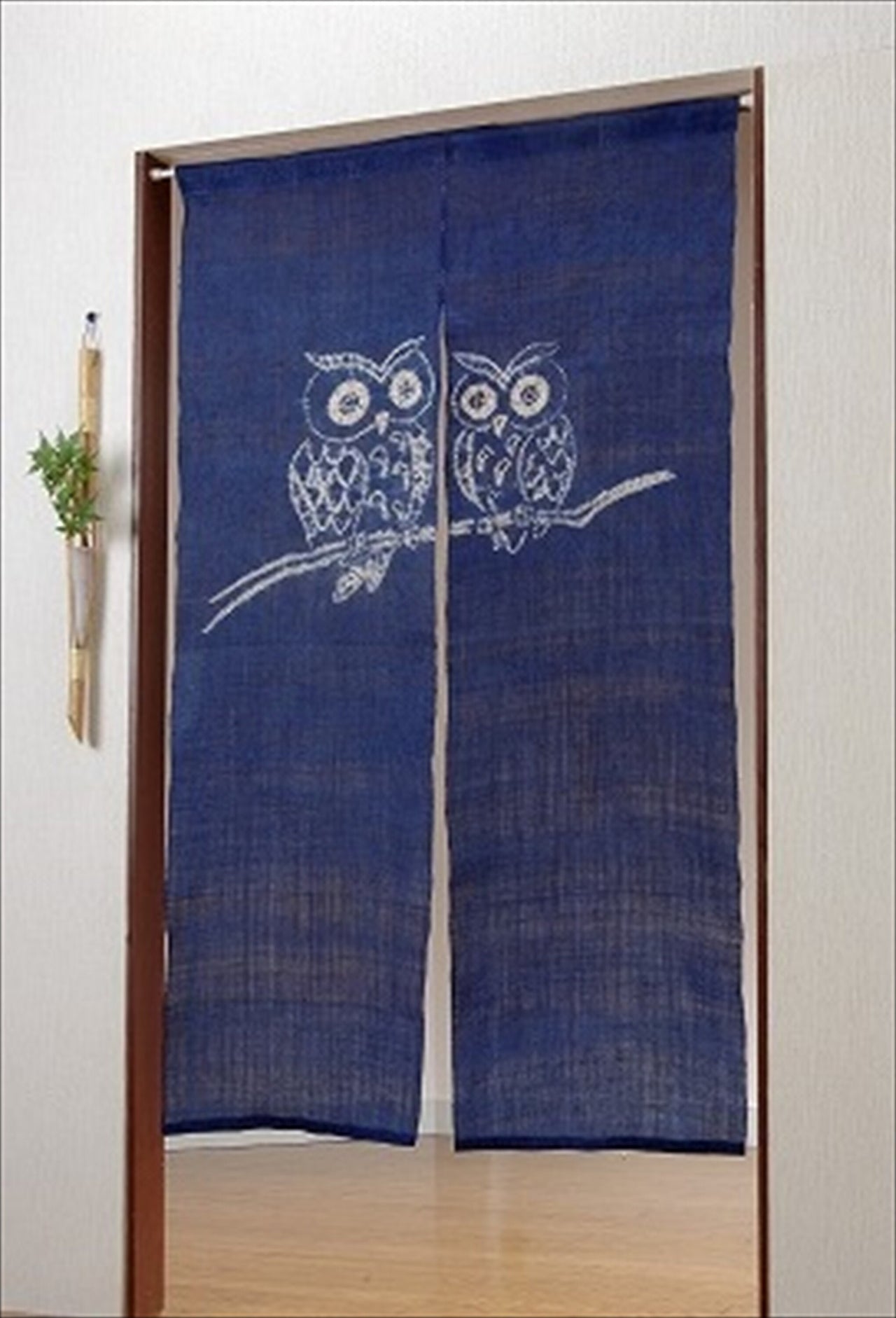 100％ Linen Hemp Owl Japanese art Modern tapestry 90×150cm Noren door curtain Wall hanging