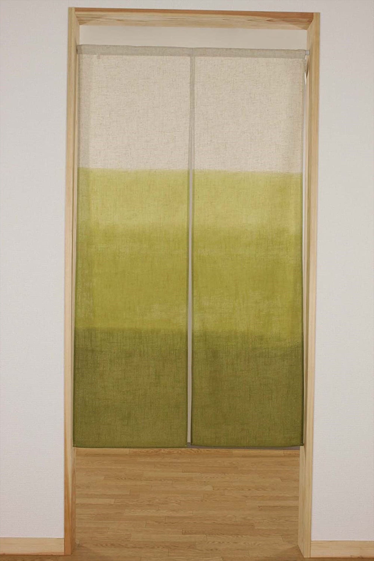 Linen Polyester Green Japanese art Modern tapestry 85×150cm Noren