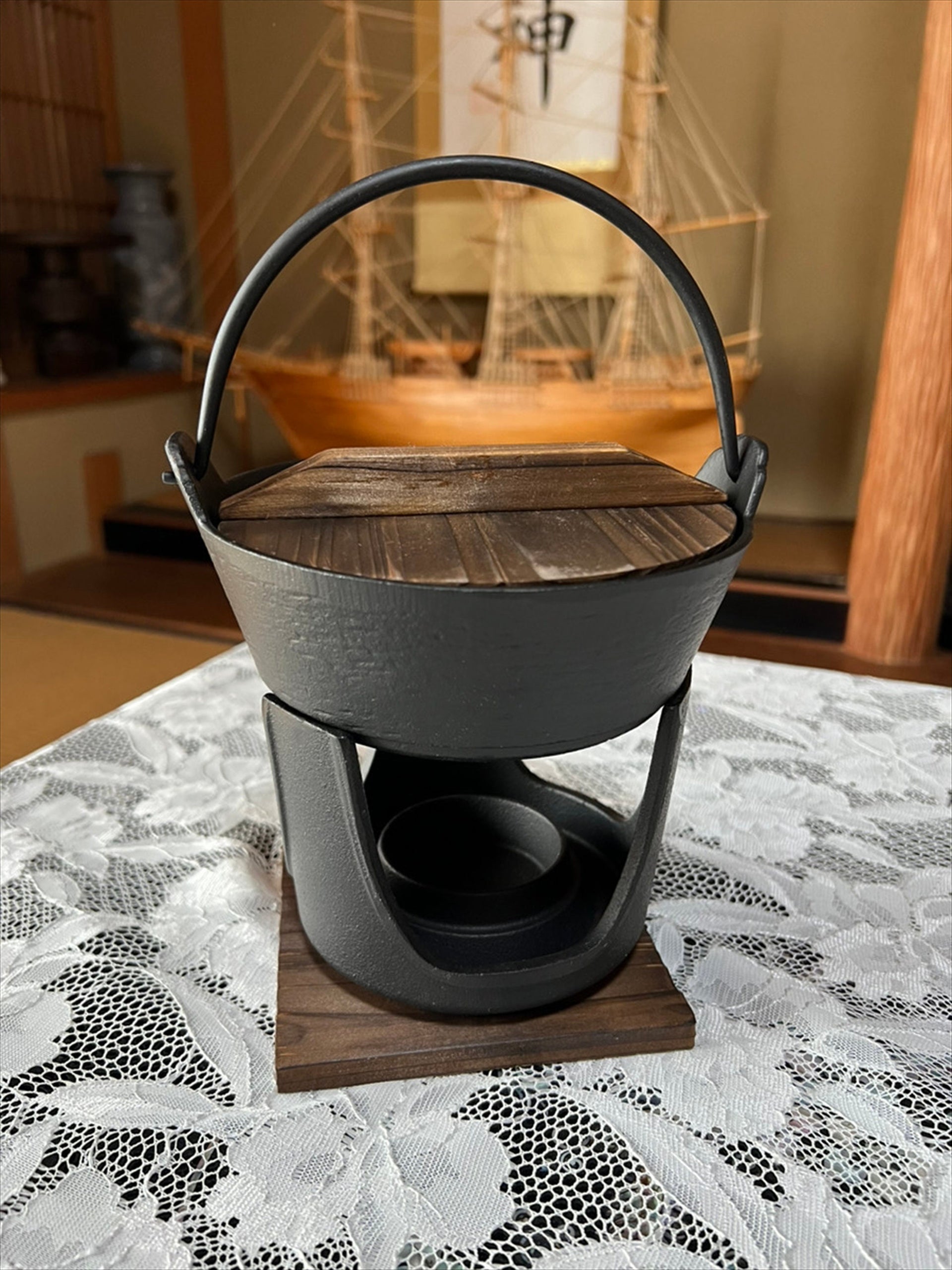 Japanese Rice Pot Ricecooker Pot Ironworks 2L Wooden Lid Cast Iron Pot 3  Cup,mothers Day Gift 